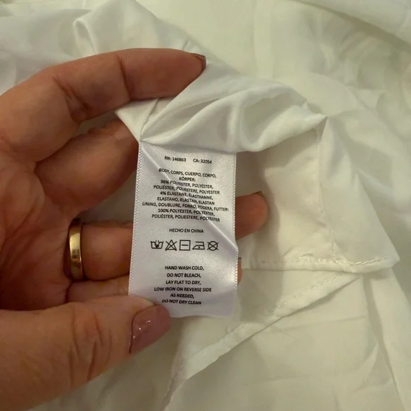 NWT Mare Mare x Anthropologie White Smocked   Midi Dress, Size M - Picture 11 of 11